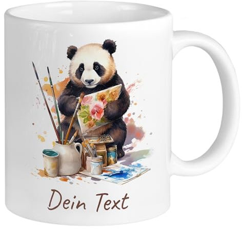 GRAZDesign Tasse panda personnalisée pour enfant - Motif panda - En céramique - 330 ml