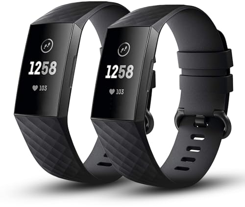ZUOQIANG für Fitbit Charge 3 Armband/Fitbit Charge 4 Armband Herren Damen, Sport Verstellbares Ersatzarmband Silikon Uhrenarmband (S)