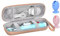 TUNYINSH Reiseetui für Oral-B/Oral-B Pro 1000 1500 5000 7000 7500 6000 9600/ Phlips Sonicare 4100 5100 1100 6100 5300 7500 elektrische Zahnbürste, tragbare Schutzhülle (Gold mit 2 Kappen)