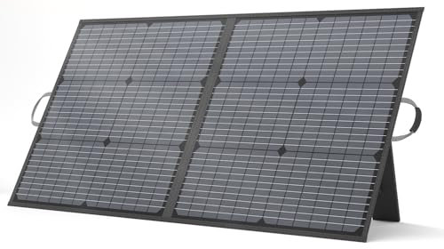 MHPOWOS 110W Portable Solar Panel, IP67 Waterproof Foldable 110 Watt Solar Charger, High 23.5% Efficiency for Outdoor Camping, Portable Power Station, RV