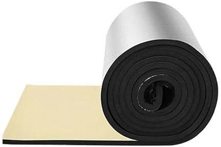 GQZJY Aluminum Foil Finish Roll Self Adhesive Insulation Material Car Sound Mat thickness 10mm Aluminum Foil Insulation Pad for Door Hood Engine and Trunk (Size:1 * 10m/3.28 * 32.8ft)