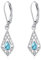 Eusense Türkis Ohrringe 925 Sterling Silber - Filigrane Tropfen Tränen Schmuck Geschenke für Frauen Mädchen