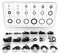 225 Stück Gummi Dichtungen Ringe Kit, 18 Größen Gummi O-Ring Dichtungen, Metrische Nitrilkautschuk O-Ringe Dichtung, für Sanitär Unterlegscheibe Dichtung, Automotive, Auto Schnellreparatur