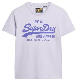 Superdry Damen Figurbetontes T-Shirt in Neonfarben mit Vintage-Logo