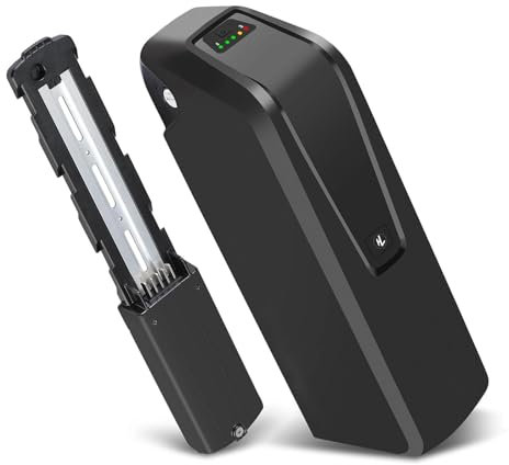 Ebike Battery 48V 25Ah Lithium Battery Pack with 4A Fast Charger and BMS, USB Interface, LED Battery Indicator,Power Switch, Safety Lock for 0-1500W Motor