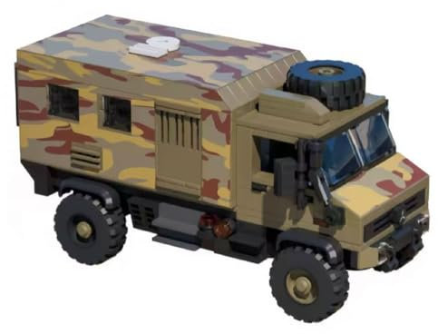 Brigamo 【𝙋𝙧𝙞𝙢𝙚 𝘿𝙚𝙖𝙡】 Premium Bausteine Bundeswehr U4000 Unitruck, 648 Klemmbausteine