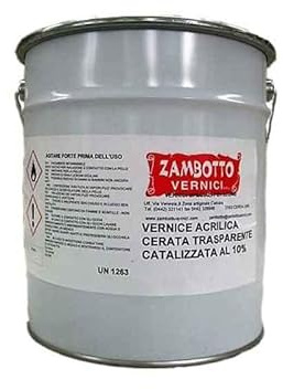 Vernice Acrilica Cerata Trasparente Per Legno Catalizzata Al 10% (SATINATA, 2.5+0.25LITRI)