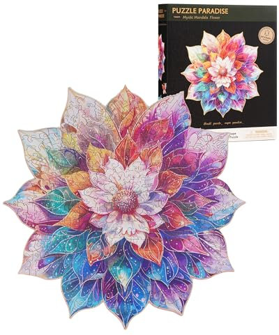 ROBOTIME Holz-Puzzles - Mandala Blume, 200 Teile Holz-Puzzle für Jugendliche und Erwachsene, 283x287cm, Farbige Lehrreiche Puzzles für Geburtstag, Weihnachten