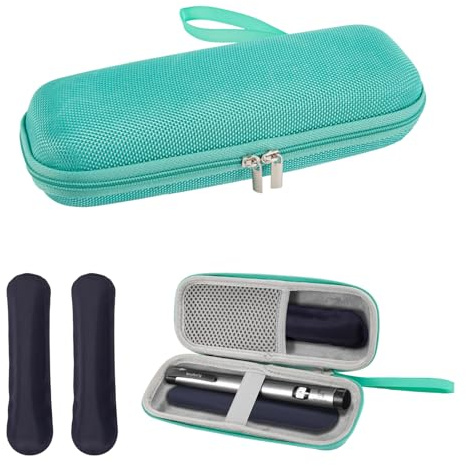 Bolsa isotérmica para diabéticos con 2 acumuladores de frío, seguro y frío, refrigerador medicamentoso para viajes, aislado para insulina