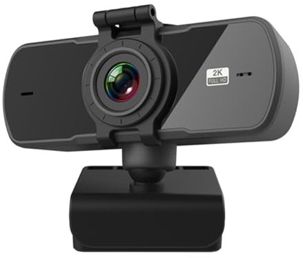 Knoruley Webcam 2K Full HD 1080P Webkamera Autofokus mit Mikrofon USB Web Cam für PC Computer Laptop Desktop Webkamera