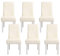 Fundas para sillas de comedor de terciopelo elástico, extraíbles y lavables, protector universal para cocina y hotel, color blanco roto, juego de 6 elegantes protectores de muebles