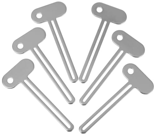 ELAYARD Tubenquetscher 6 Stück aus Aluminiumlegierung mit Einfachem Design für Zahnpasta und Creme für Haushalt und Büro
