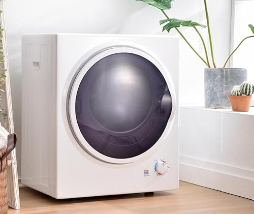 Fppuueg Secadora de Evacuación 2.5 KG Secadora de Ropa 850W, Montar en la Pared Resistencia de PTC Doble Filtración Función Antiarrugas Temporizador Blanco [Clase de eficiencia energética G]