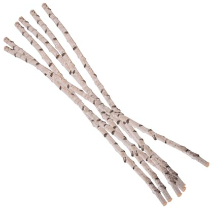 iWerk® – 6er Bundle Birkenstämme Natur | 180 cm Länge, Ø 2–4 cm | Deko Birkenholz für Raumteiler, DIY-Projekte & Hochzeitsdeko | Naturstämme mit Heller Rinde