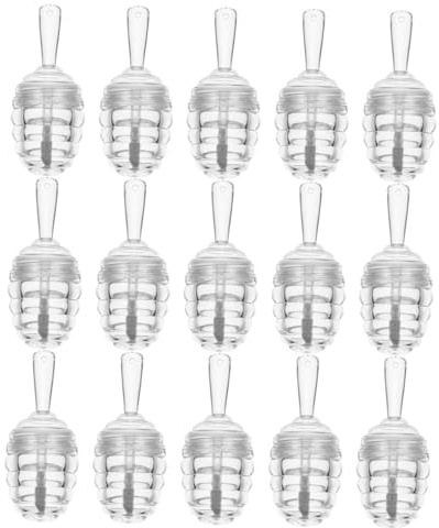 Generic Lot de 15 Tubes de Gloss à Lèvres Transparents en Plastique Rechargeable Format Mini 15 Ml Design Pot de Miel Contenant Cosmétique pour Maquillage Lèvres Usage Quotidien et