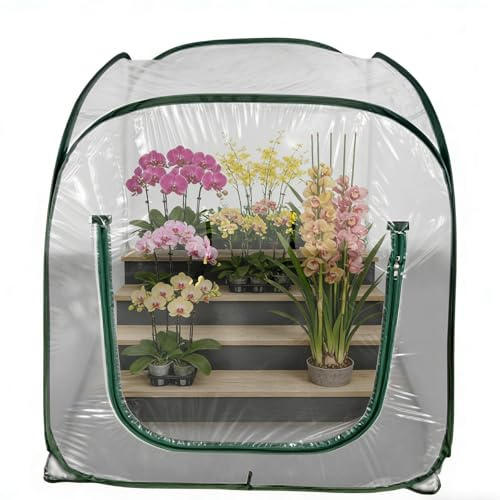 Serres d'extérieur - Mini rideau pliable transparent pour la culture des plantes | Petite serre d'extérieur - pour protection contre le froid et le gel, le jardin dans la cour, le balcon et la