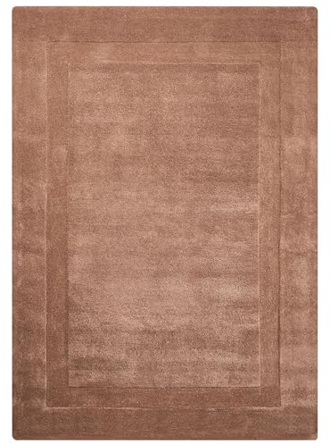 Beliani Teppich Wolle braun einfarbig rechteckig 160x230 cm modern Kurzflor Kargil