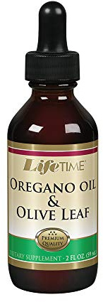LIFETIME Organic Oregano Oil and Olive Leaf Drops - Seasonal Wellness Support, Herbal Liquid Supplement for Men & Women, 600mg per Serving, Made in The USA - 2 fl oz