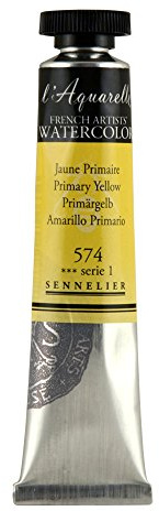 SENNELIER L'Aquarelle French Watercolor, 21ml Tube, S1 Primary Yellow