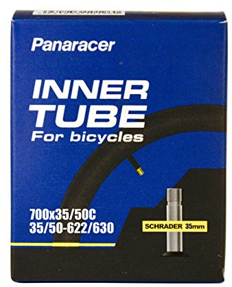 Panaracer Fahrradschlauch, Autoventil, viele Verschiedene Größen, 35–48–60 mm Ventile, Single oder Zwei Pack, Unisex, 1 Stück