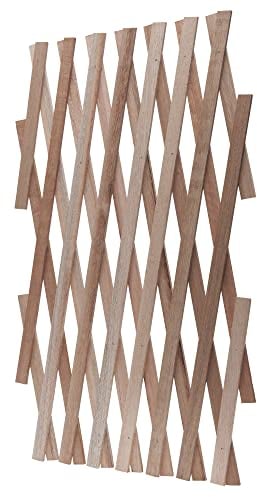 Windhager Holz-Spalier, Rankhilfe, Rankgitter, Holzzaun, Pflanzengitter zusammenfaltbar, variabel verstellbar, 120 x 180 cm, Natur, 05674
