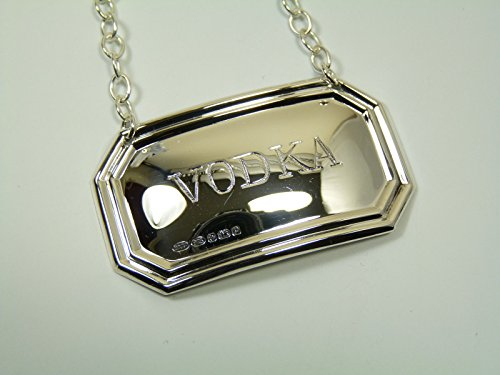 New Sterling Silver Decanter/Wine Label - Vodka - Boxed