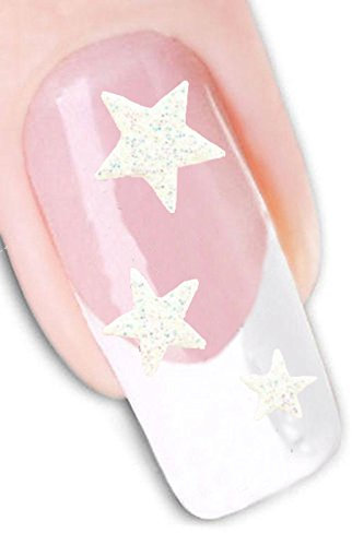 Nail Art 3d Glitter Stickers - Stars (Snow White)