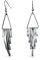 Geometrische Art Deco Stil Lange Bars Baumeln Aussage Ohrringe Für Frauen Kristall Akzent Silber Ton Edelstahl