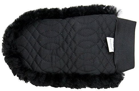 Merauno® Lammwolle Putzhandschuh, aus Qualitäts Merino Lammwolle. Farbe:Schwarz