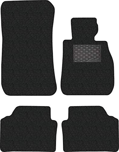 Nicoman Spaghetti Allwetter-Fußmatten, passgenau für 3er-Serie Limousine/Kombi E90/E91 Baujahr 2006–2012 (vollständiges Set, 4-teilig, schwarz)