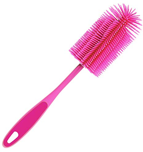 Kochblume Spülbürste Rund aus Silikon, in der bunten Box (pink)