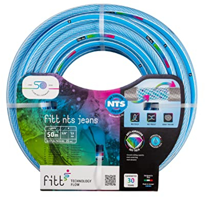 FITT NTS Jeans 1/2 (12,5mm) 50 m - Robuster und Flexibler Gartenschlauch für eine Intensive Nutzung