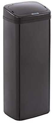KLARSTEIN Cleansmann cubo de la basura con sensor - 50 litros de volumen, sin tocarlo: apertura y cierre automáticos, soporte para bolsa de basura, materiales: tapadera de plástico ABS, negro