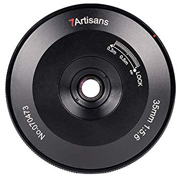 7 Artigiani 35mm F5.6 Full Frame Format Pan-Focus Fuoco Manuale Fisso Obiettivo Pancake per Nikon Z Mount Fotocamera Nero