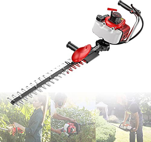 Tagliasiepi Decespugliatore a Scoppio Multifunzione Tagliasiepe Senza Fili per Giardino Parco Potatura, Palmare Cesoie per ​Erba e Arbusti Motore a 2 Tempi da 32.5cc