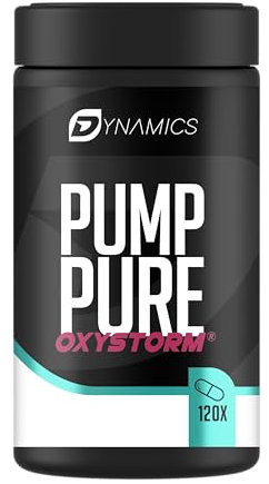 Pump Pure Oxystorm | Erhöhe dein Muskelpump beim Training | Pre Workout Kapseln | ohne Koffein | 120 Vegane Muskelaufbau Tabletten | Dynamics