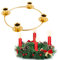 BOFUNX Adventskranz Kerzenhalter Weihnachten Gold Ø20cm Stabkerzenhalter Kerzenständer Advent für Weihnachtskranz aus Metall für Weihnachts Tischdeko Weihnachtsdeko