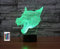 SUPERRUIDALONG 3D Wolfskopf Fernbedienung 16 Farben Nachtlichter Illusion Acryl LED Tisch Nachttisch Lampe Kinder Schlafzimmer Schreibtisch Dekor Geburtstag Geschenke Spielzeug für Kinder