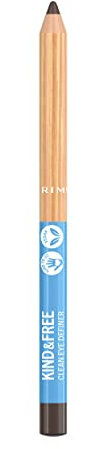 Rimmel London Kind & Free Clean Matita occhi, Texture Cremosa, Colore ricco, Formula vegana - 002 - Pecan, 1.1g
