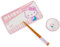Sanrio Hello Kitty - Set di 3 piatti da sushi in ceramica rosa, con ciotola per salsa di soia e bacchette in legno, stoviglie in stile giapponese