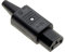 Conector IEC Recableable C13, 15 A Recto, Negro - Conectores IEC320-C13, Adaptador de Corriente Hembra de 3 terminales, Conector, Clavijas, Enchufe en línea, Enchufe
