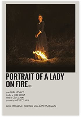 HDTS Poster aus Leinwand, Motiv: Film Portrait of A Lady on Fire, Vintage-Stil, Schlafzimmer, Dekoration, Sport, Landschaft, Büro, Raumdekoration, Geschenkrahmen: 30 x 45 cm