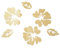 VIERSHU Autocollants 3D Fleurs Mural Decoration Miroir Fleur Feuille Stickers pour Ado Fille Chambre Salon Salle de Bain Mural Deco Dore
