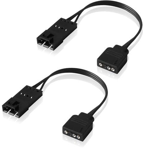 EZDIY-FAB Adapter Cable Compatible with Corsair RGB Fan, ML/LL/QL/SP/HD Series, for Connecting to Standard 5V 3-Pin ARGB Header (2 x 10cm)