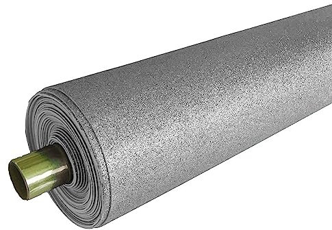 Glitzer-Moosgummi EVA 90cm breit ab 0,5m Schaumgummi PE Schaumstoff Basteln Stoff, Farbe:silber