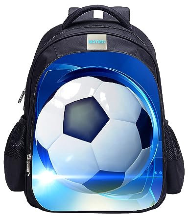 MATMO Fußball-Rucksack für Jungen, Fußball-Druck, cooles Fußball-Muster, Schultasche, Fußball-Rucksack 23-5, One_Size, Cartoon
