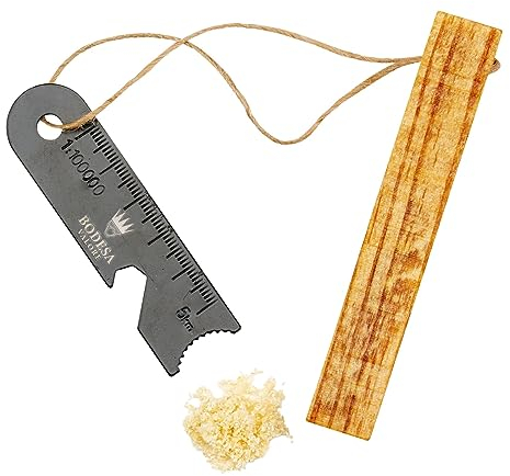 Set di avviatori antincendio: 8, 10 o 12 mm di spessore, fino a 15000 accensioni, acciarino per esterni con ghiaia paracord e raschietto, pietra focaia per campeggio, attività all'aperto, bushcraft