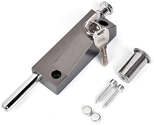 Pernos de bloqueo de puerta multicolor de acero inoxidable, cerradura de seguridad, multiusos, se suministra con tornillos y 2 llaves, adecuado para varios tipos de puertas para baño, jardín, inodoro,