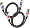 NUOSIYA 1M XLR Cables 2 Packs,XLR Male to Female 3 Pins Balanced Microphone Cable for Studio Recorder, Mic, Mixer, Speaker System, Phantom Power