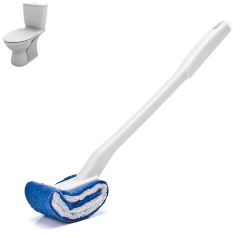 Cepillo para Inodoro, Limpiador De Inodoro De Limpieza Profunda, Cepillo Curvo para Inodoro, Cepillo De Limpieza para Inodoro con Mango Largo, Cepillo Portátil para Inodoro para Baño